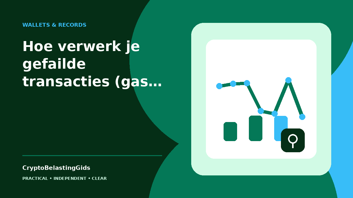 Hoe verwerk je gefailde transacties (gas fees) in je belastingaangifte