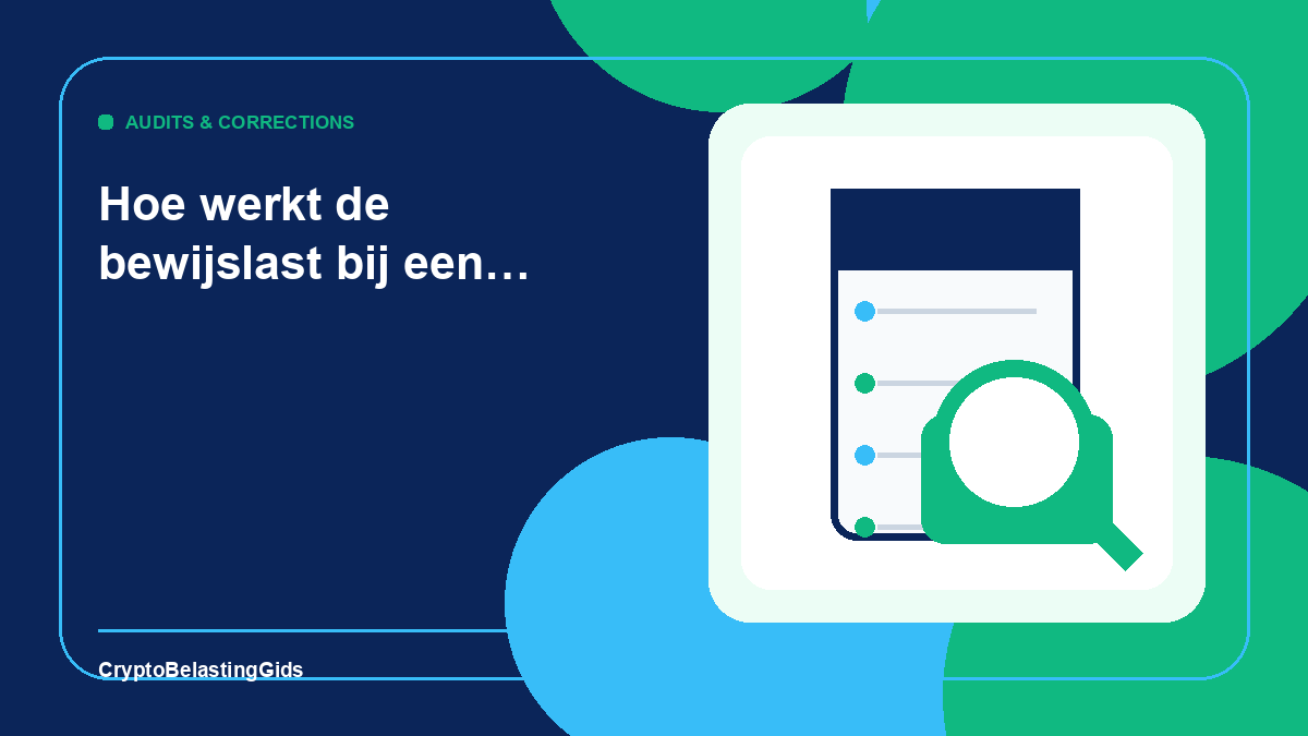 Hoe werkt de bewijslast bij een crypto conflict met de fiscus