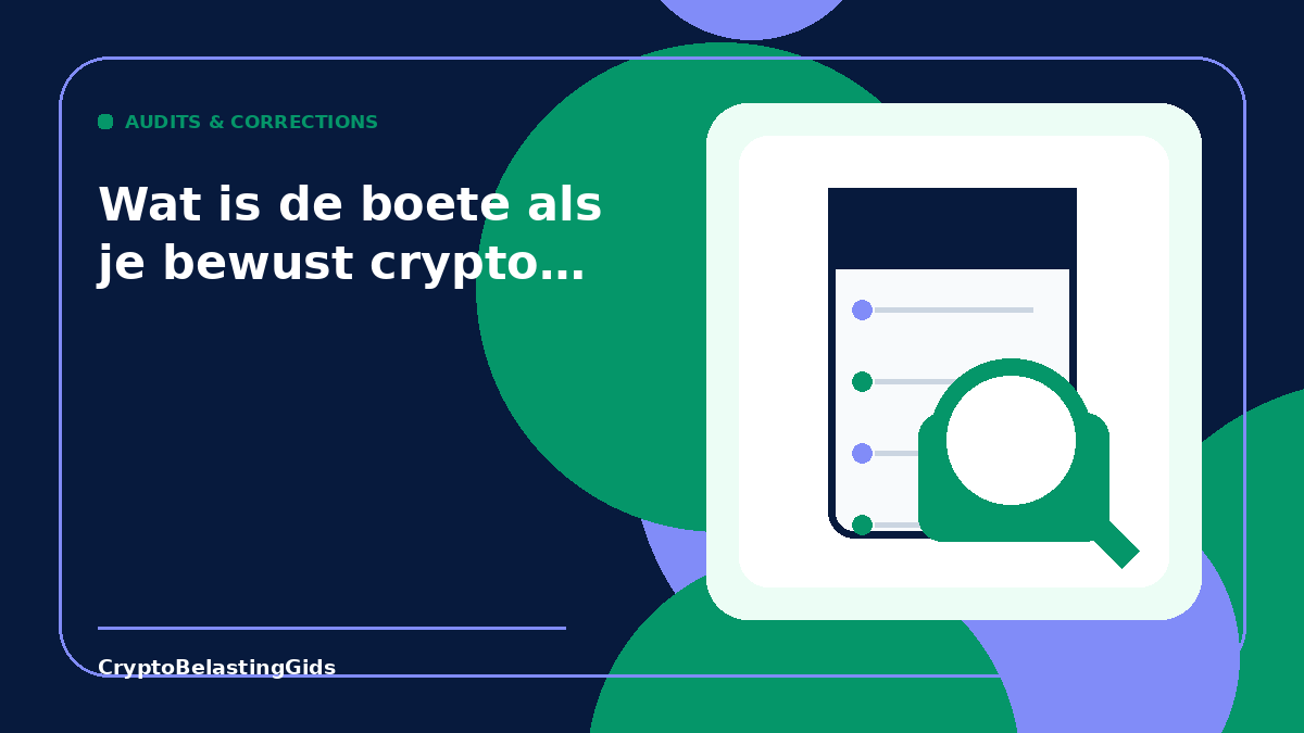 Wat is de boete als je bewust crypto verzwijgt bij je belastingaangifte