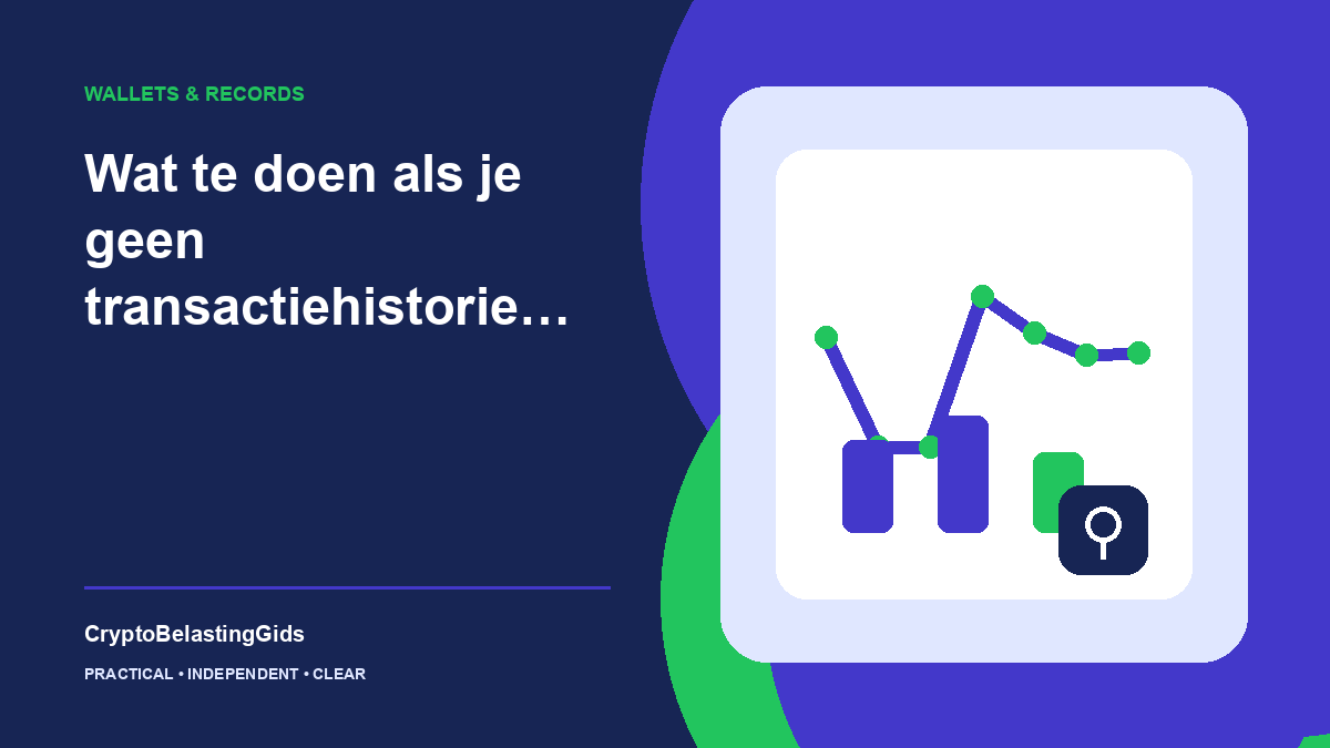 Wat te doen als je geen transactiehistorie meer hebt van je crypto