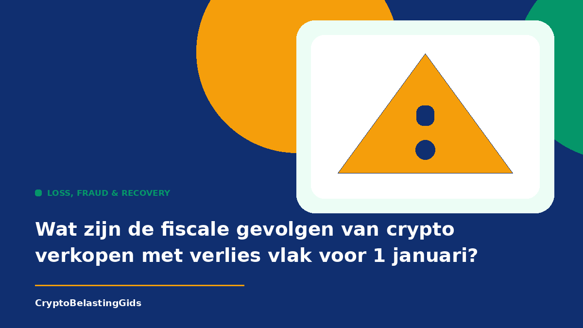 Wat zijn de fiscale gevolgen van crypto verkopen met verlies vlak voor 1 januari?